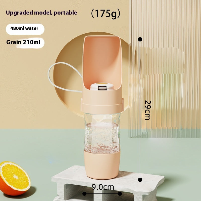 Houbli Reise-Wasserflasche für Hunde – 2-in-1 für Wasser & Futter