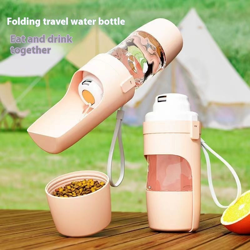 Houbli Reise-Wasserflasche für Hunde – 2-in-1 für Wasser & Futter