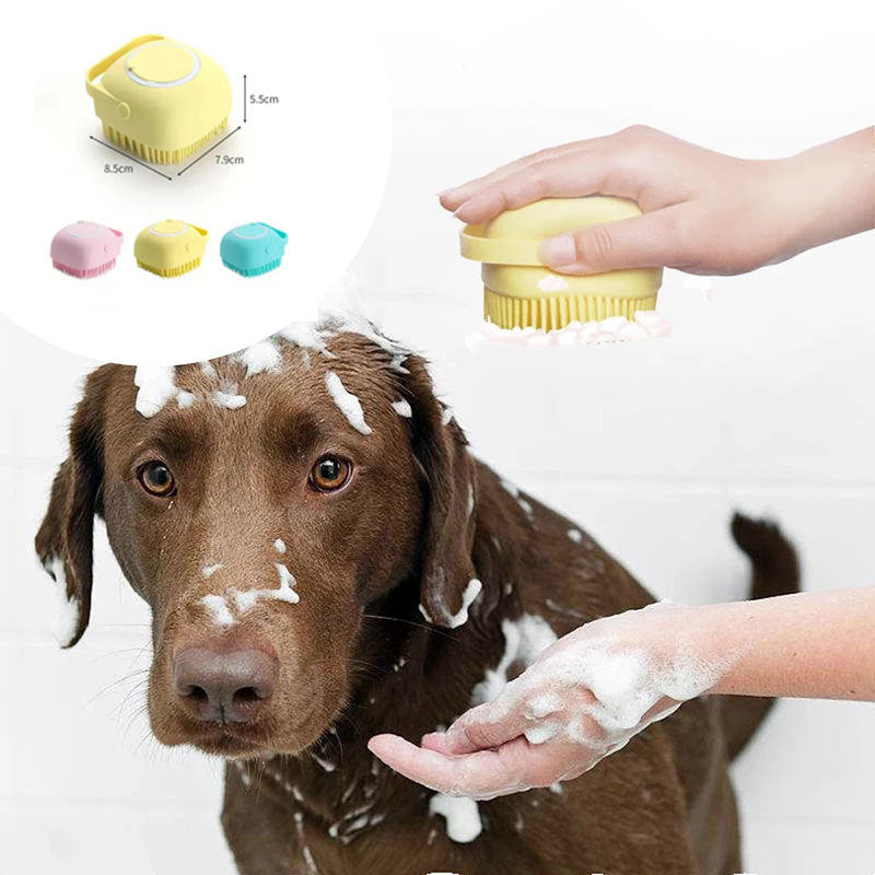 Houbli Silikon-Bad- & Massagebürste für Hunde & Katzen