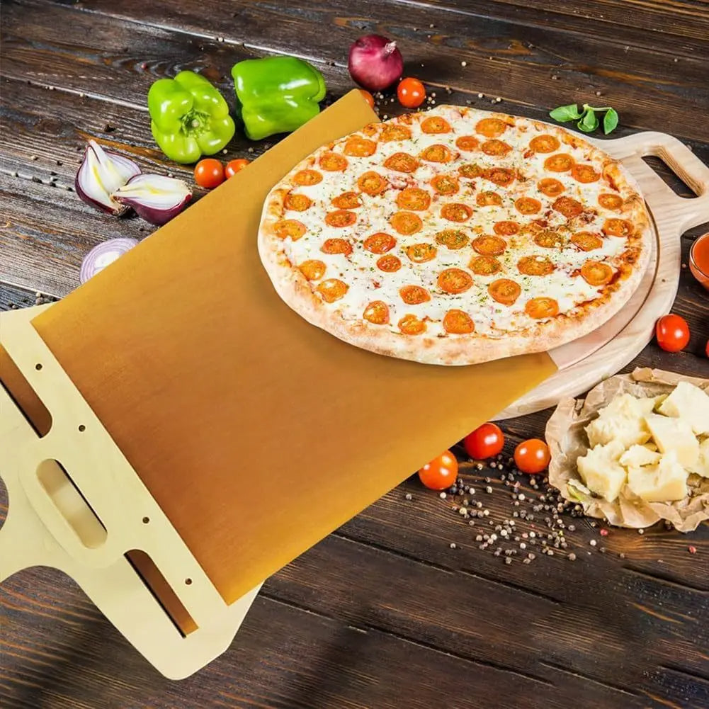 Houbli - Pizza Schieber & Antihaft Pizza Schneidebrett